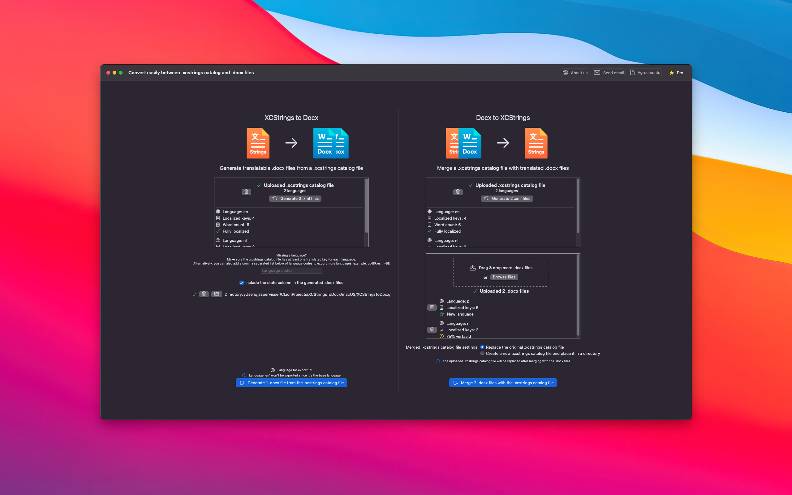 XCStrings в Docx Converter media 1