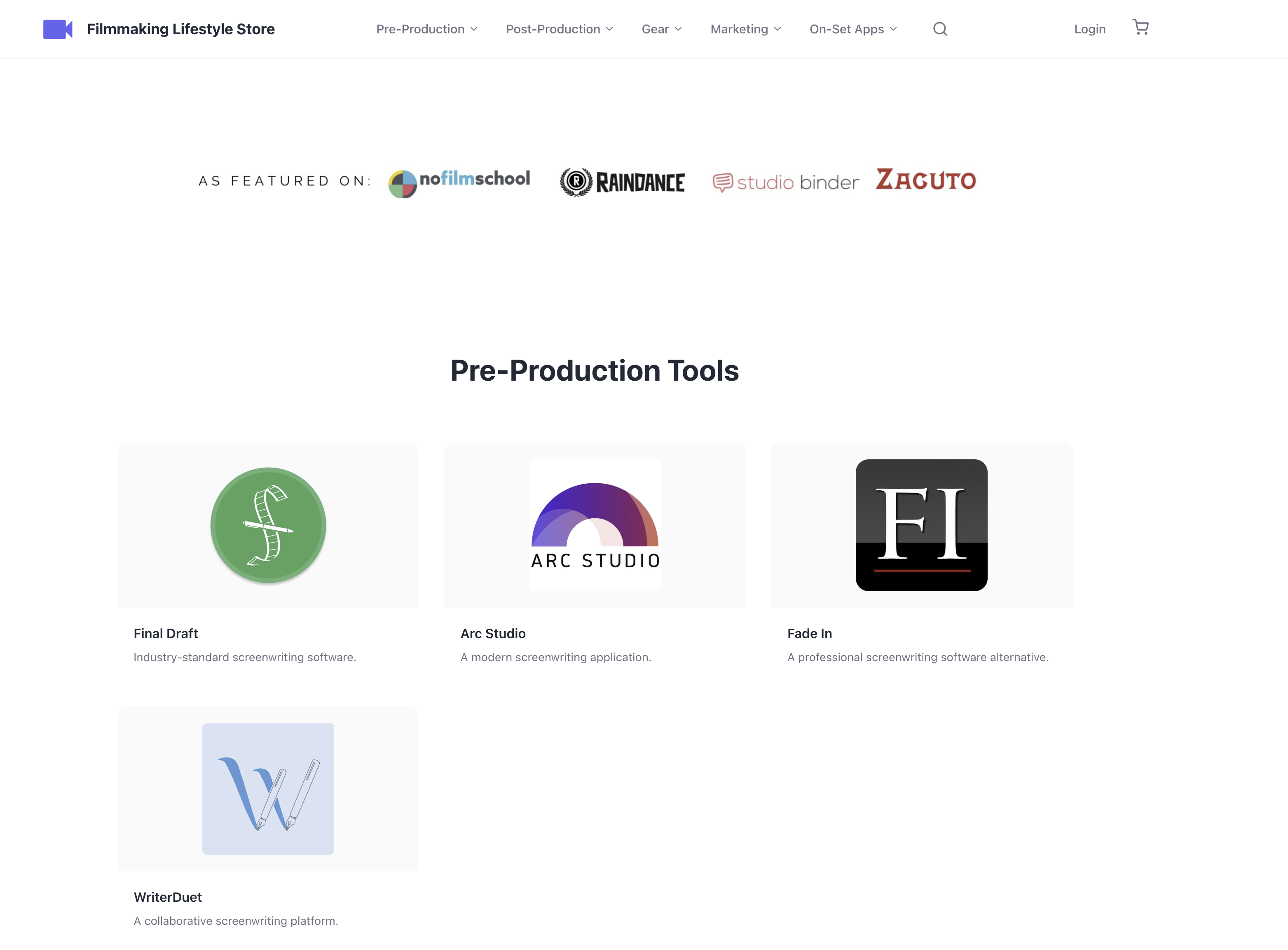 Filmmaking Lifestyle Store media 3