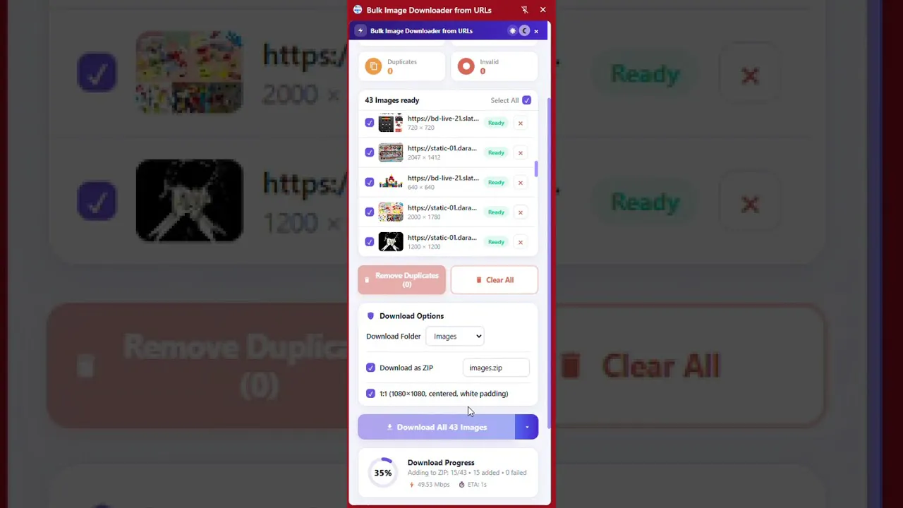 Bulk Image Downloader from URLs gallery image