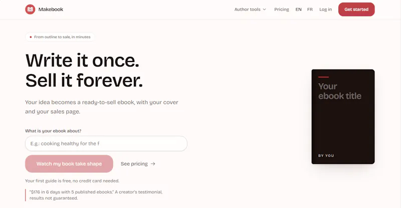 Makebook screenshot 2