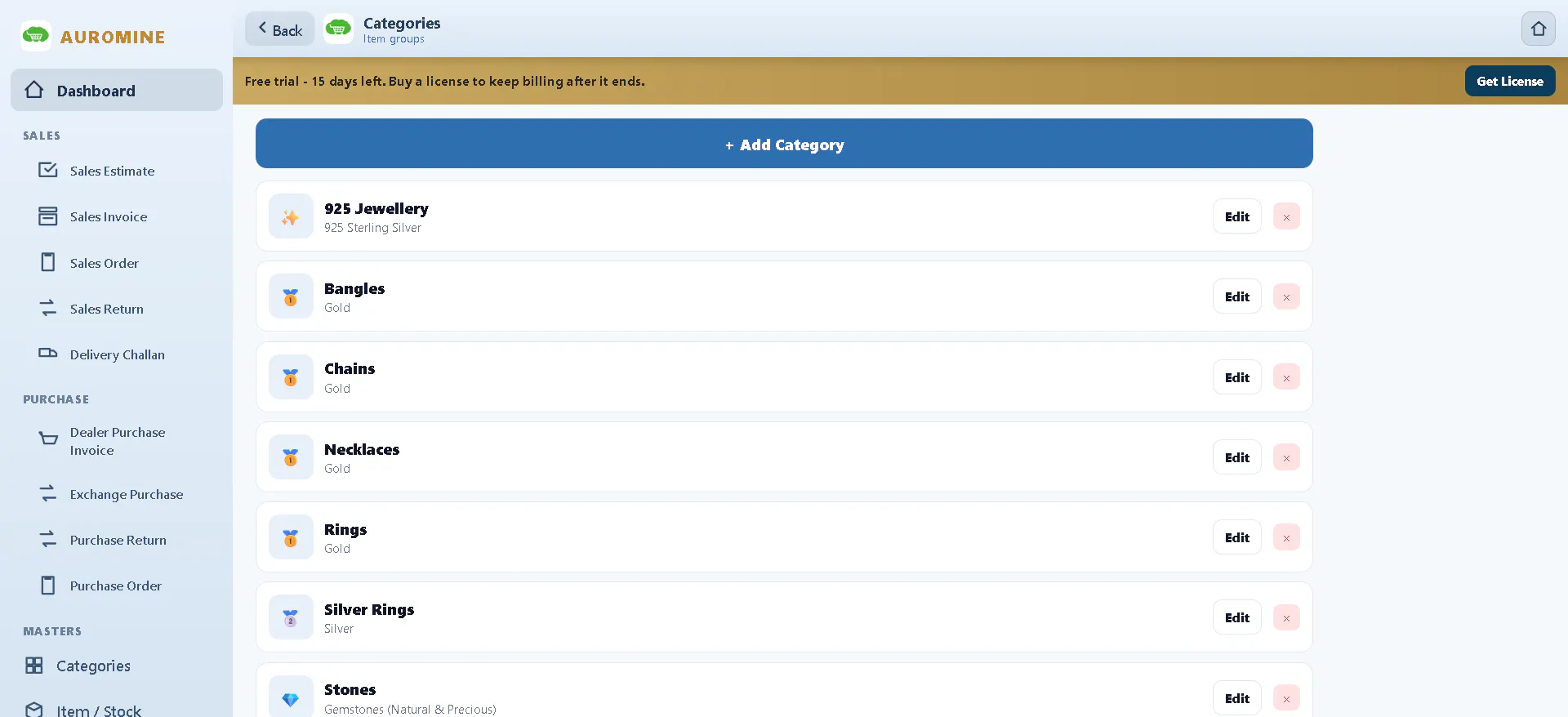 Auromine MPOS – Jewelry Software gallery image
