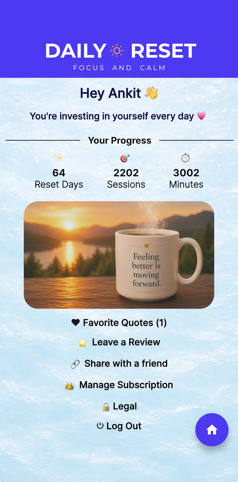 Daily Reset: Focus and Calm screenshot 7