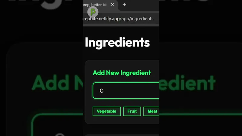 PrepBite screenshot 1 (video preview)