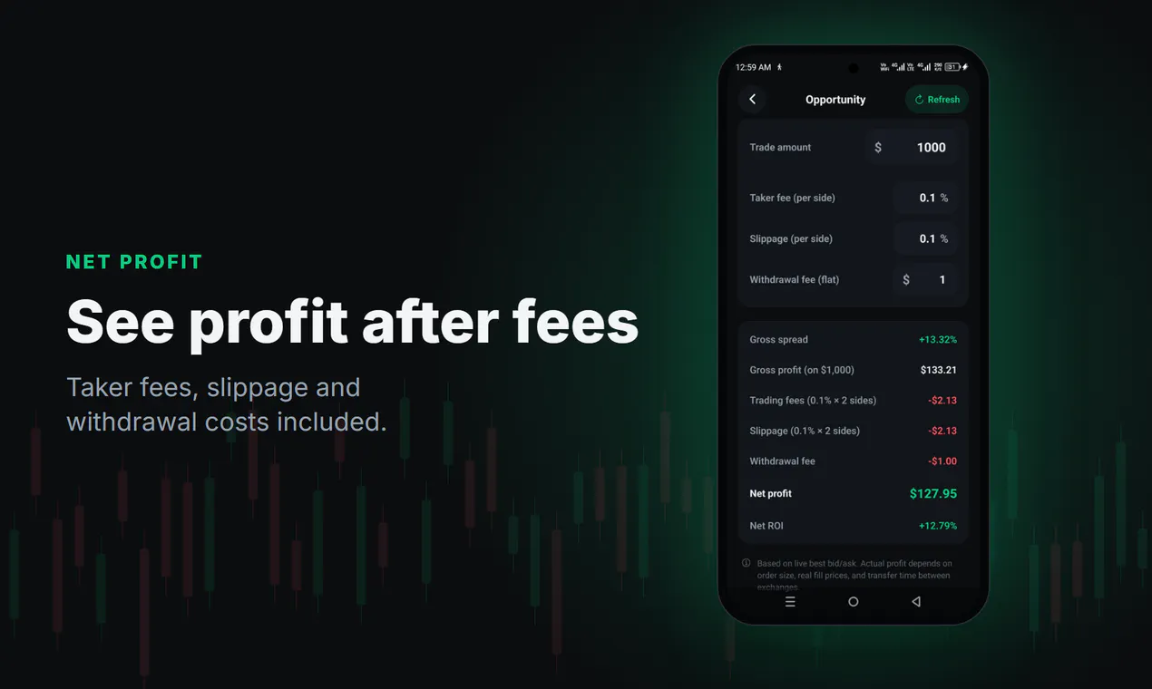 GapX: Crypto Arbitrage Scanner gallery image