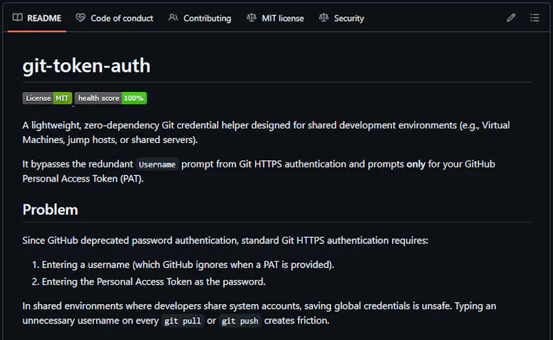 git-token-auth screenshot 1