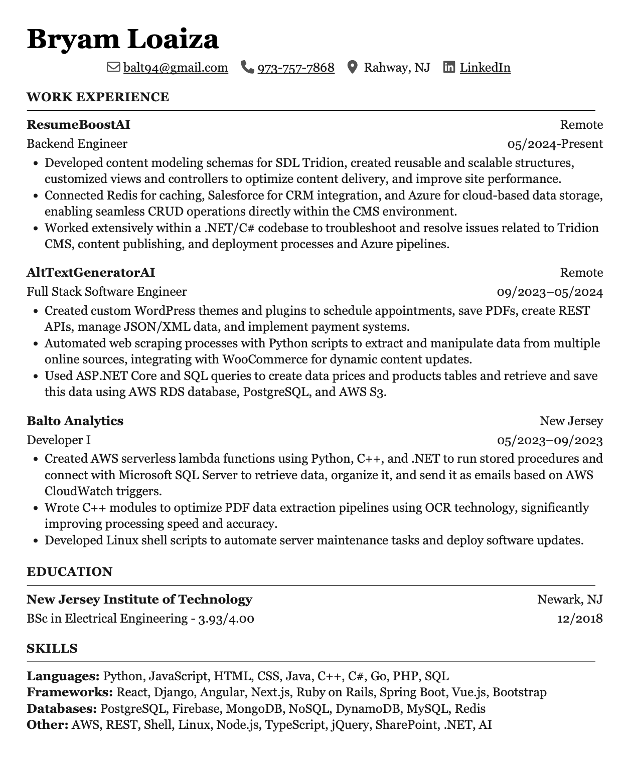 ResumeBoostAI - Screenshot 4 showing product features and functionality