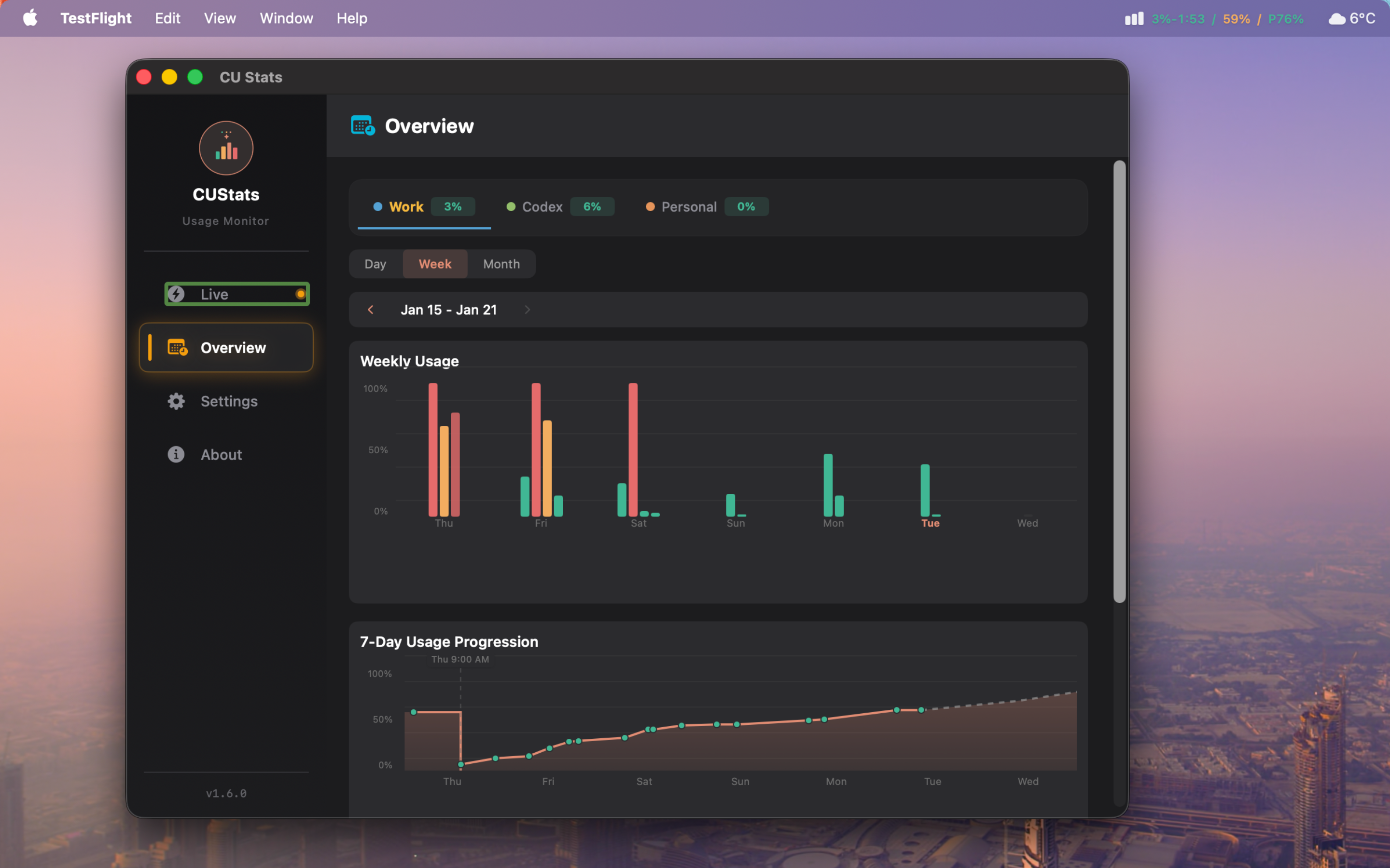 CUStats - Track Claude & Codex Usage - Screenshot 4 showing product features and functionality