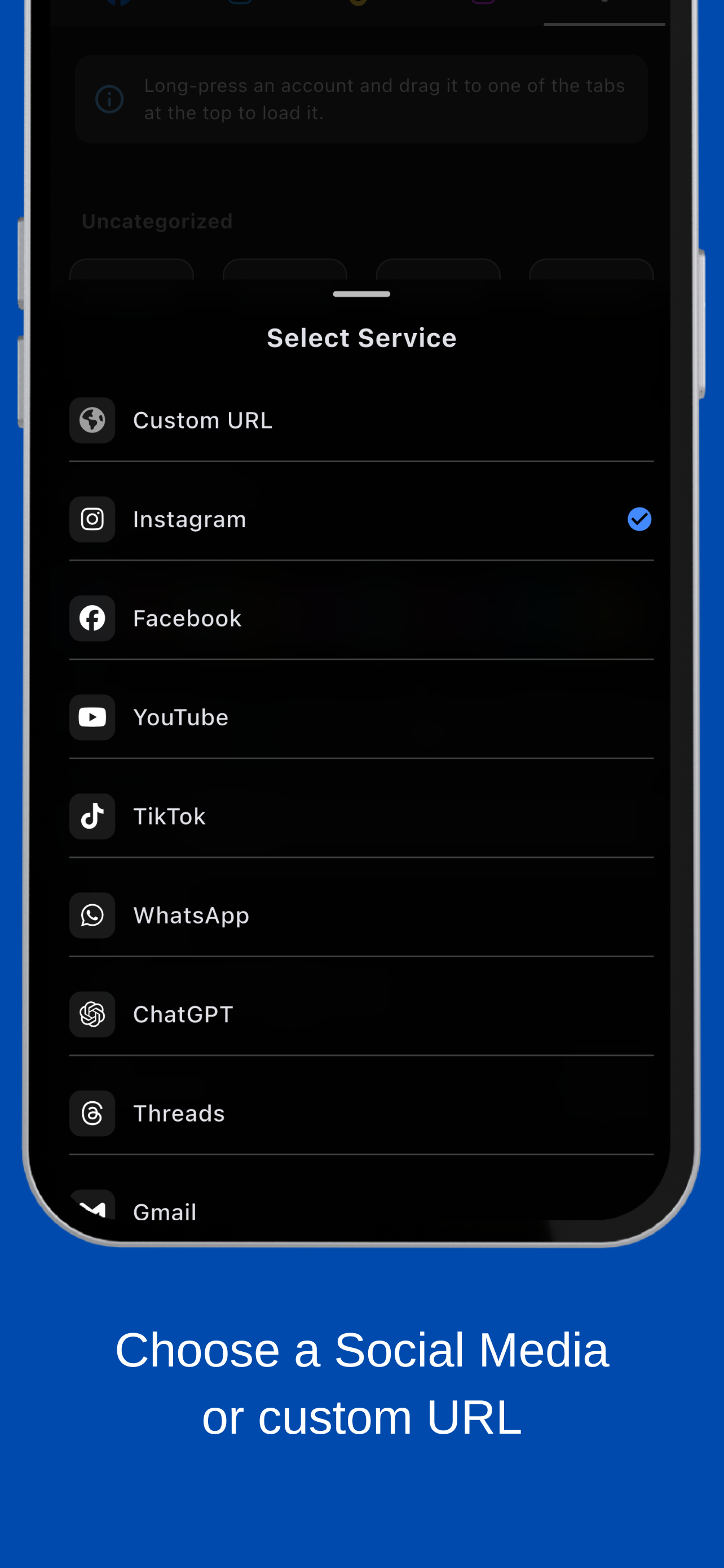 SocialRouter: A multi social app gallery image