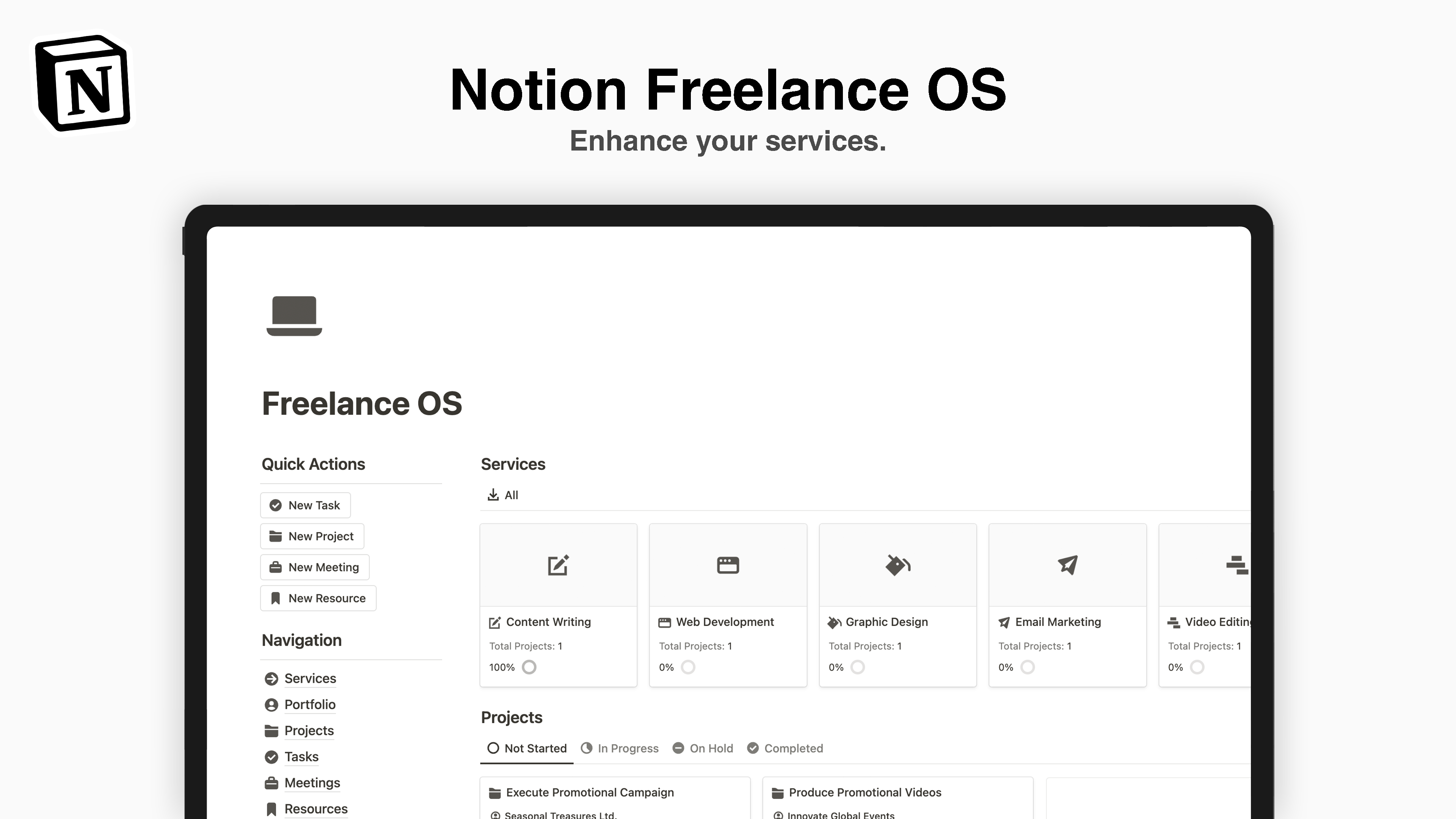 Notion Freelance OS gallery image