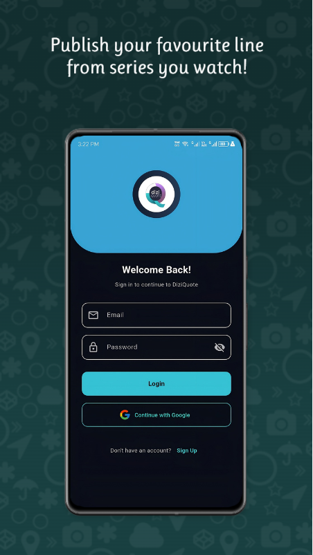 DiziQuote - TV Series Quotes Collector  - Main product screenshot demonstrating key features and user interface