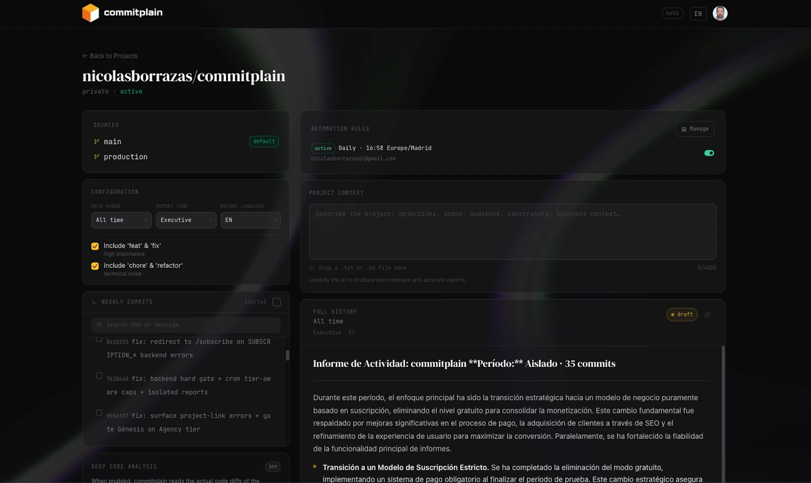 commitplain screenshot 2