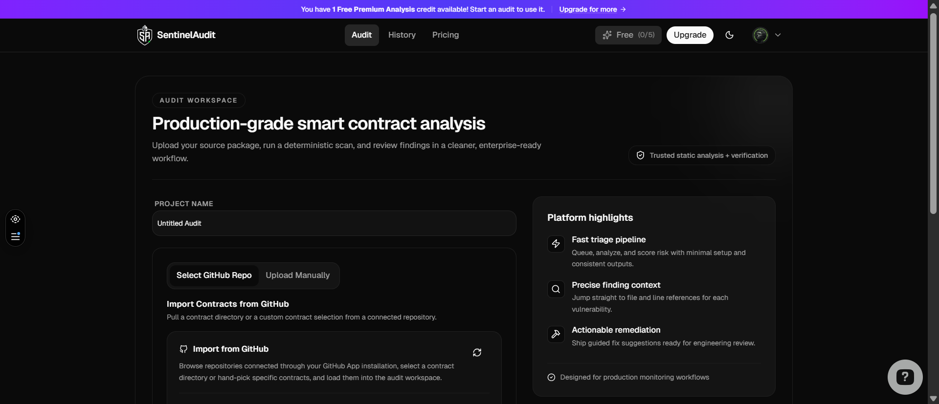 Sentinel Audit - Screenshot 3 showing product features and functionality