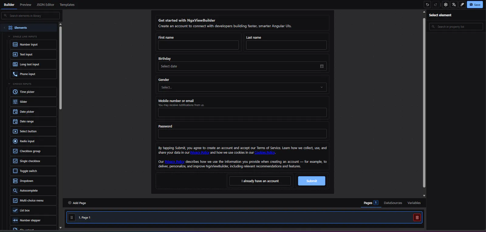 NGX View Builder (Beta) screenshot 3