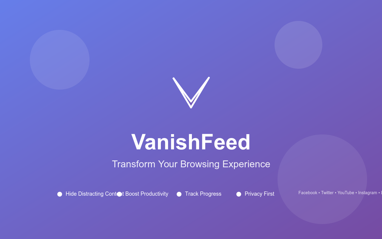 VanishFeed Browser Extension gallery image