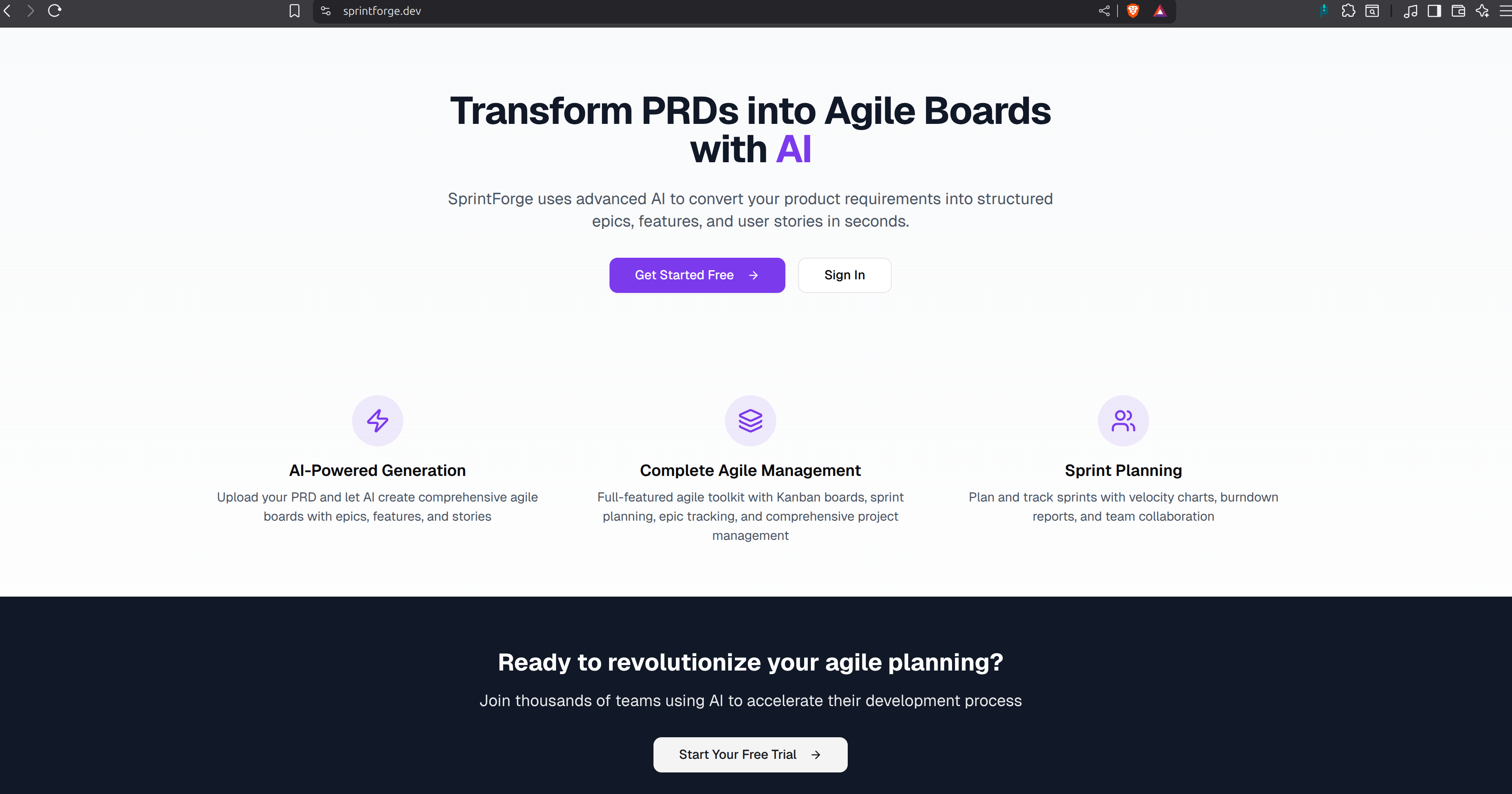 Sprintforge media 1