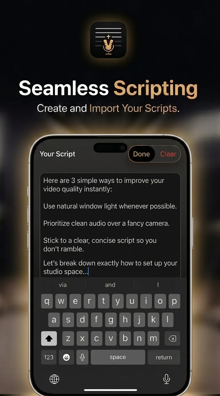 VoxCue Smart Teleprompter screenshot