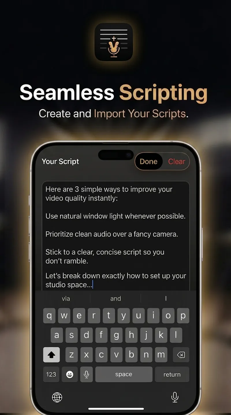 VoxCue Smart Teleprompter screenshot 2