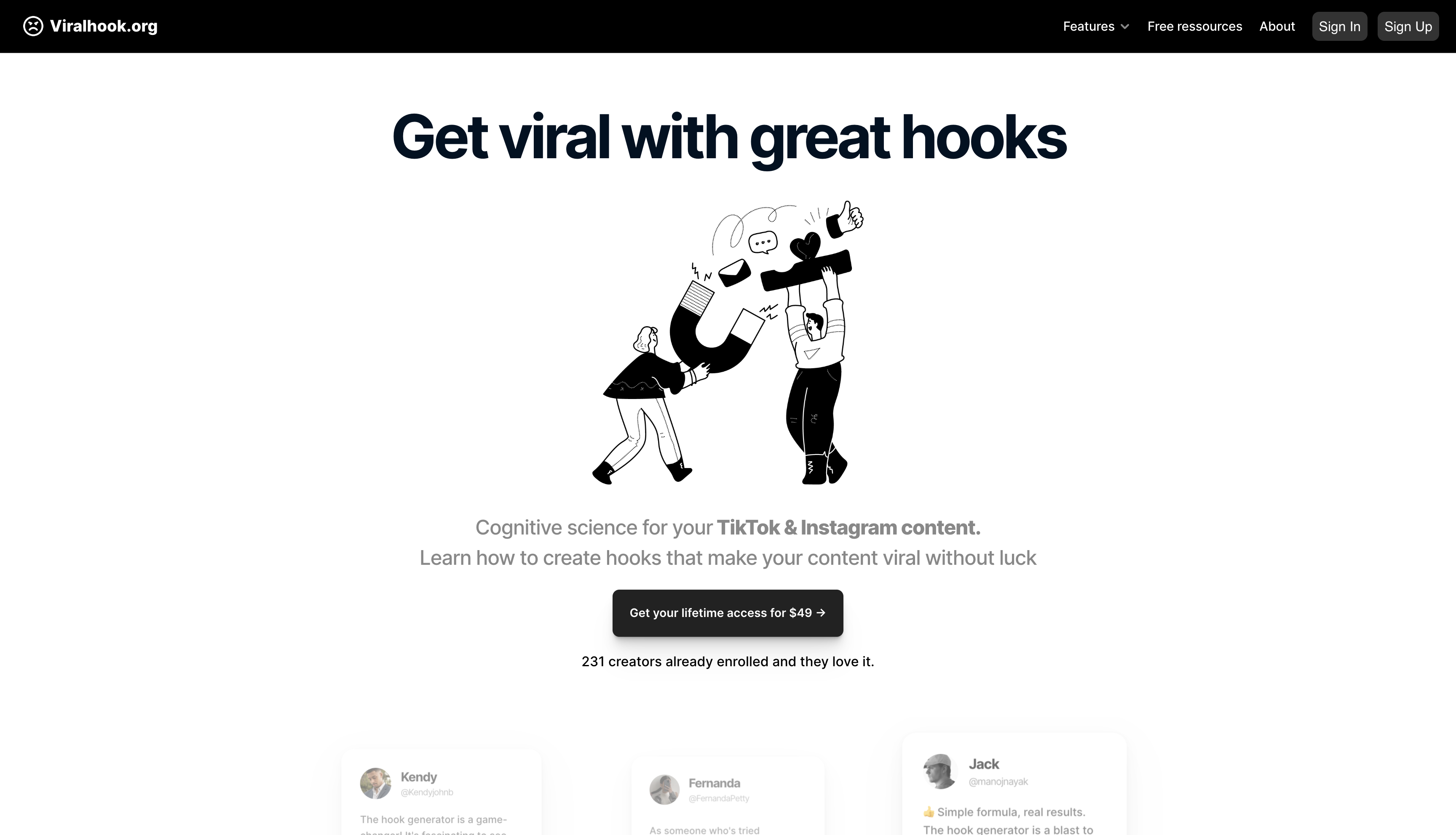 Media Viralhook - Dapatkan Viral di Instagram Reels & Tiktok dengan Cangkuk Besar 1