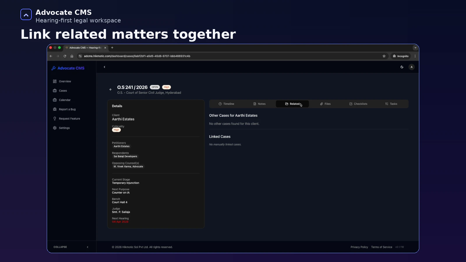 Advocate CMS screenshot 2