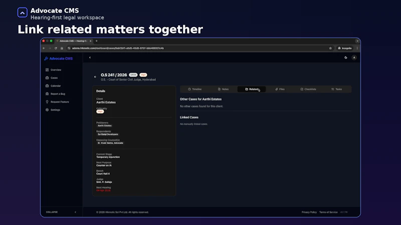Advocate CMS screenshot 2