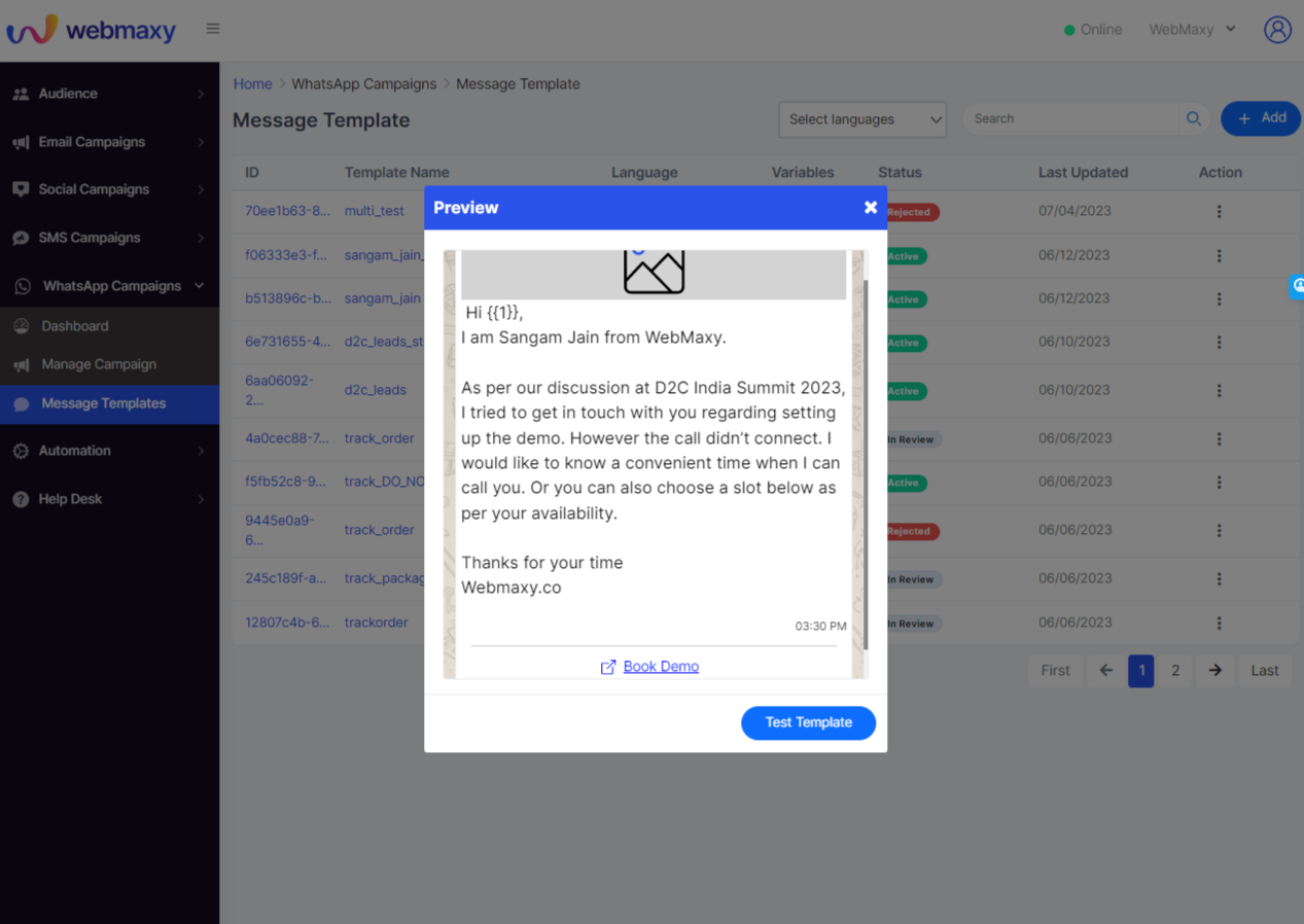 Media WhatsApp Commerce của WebMaxy - Tương tác với khách hàng nơi họ tham gia nhiều nhất. 3