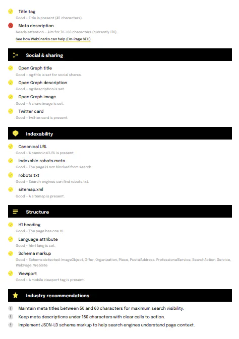 WebSnarks Meta Tag Checker gallery image