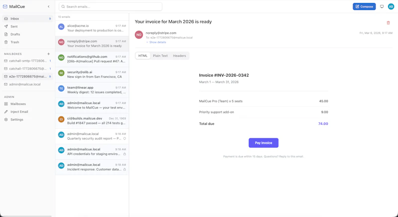 MailCue screenshot 1