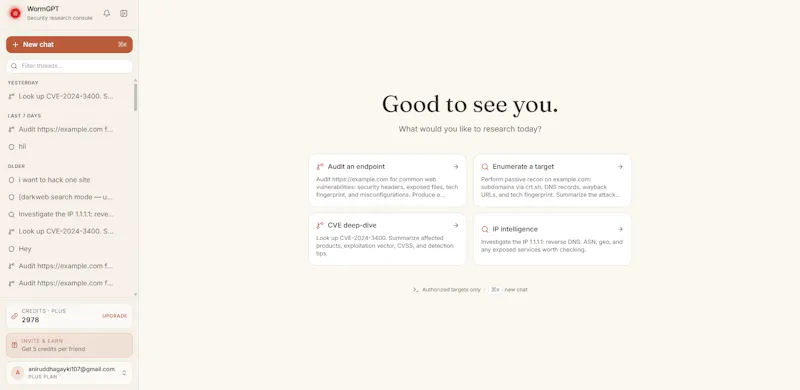 WORMGPT screenshot 1