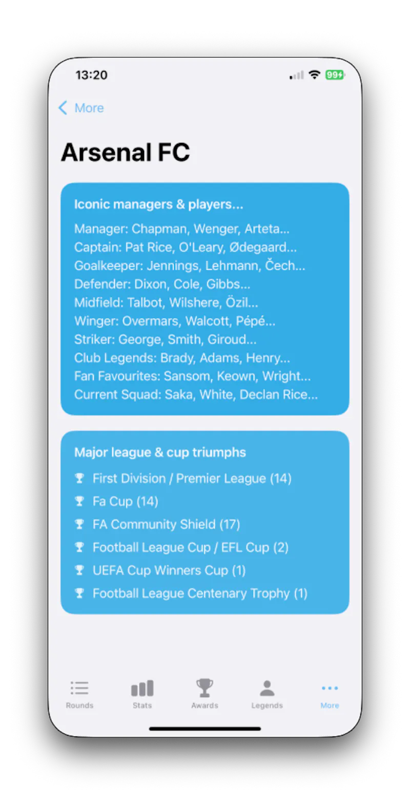 Football Quiz Soccer Legends screenshot 1