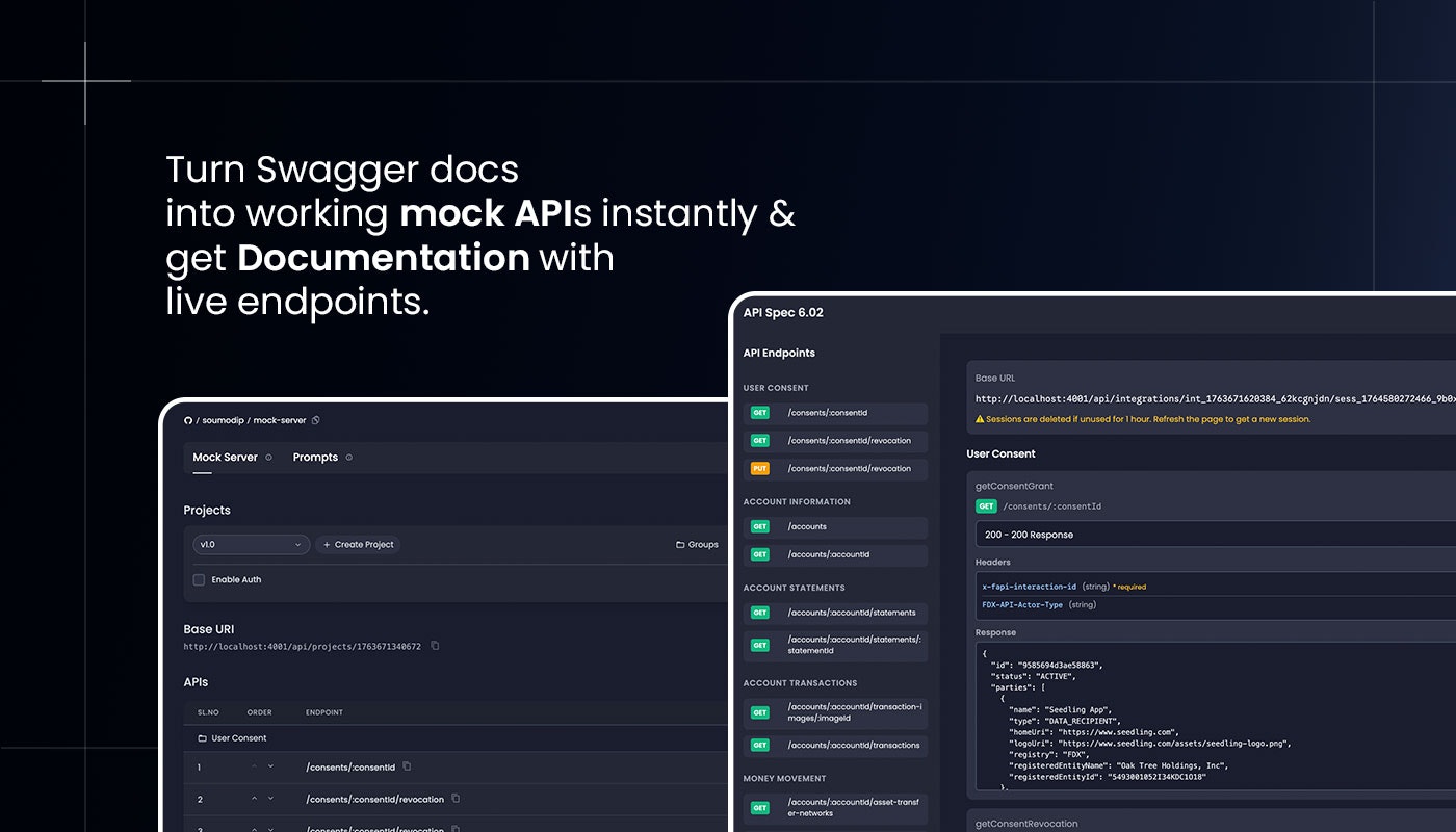 Mock Server - Main product screenshot demonstrating key features and user interface