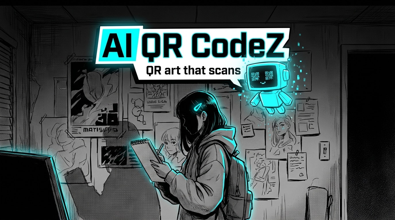 Zetsu AI QR CodeZ - Product Hunt launch logo and brand identity