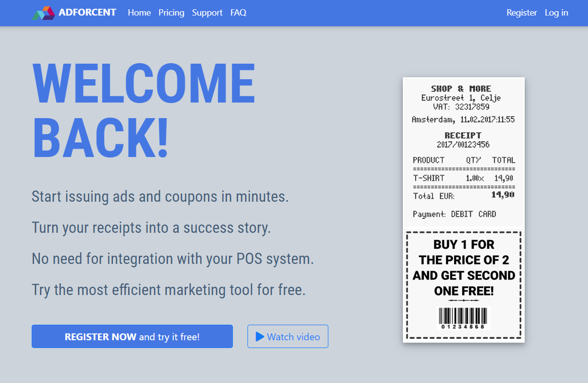 Ads and coupons on POS receipts gallery image