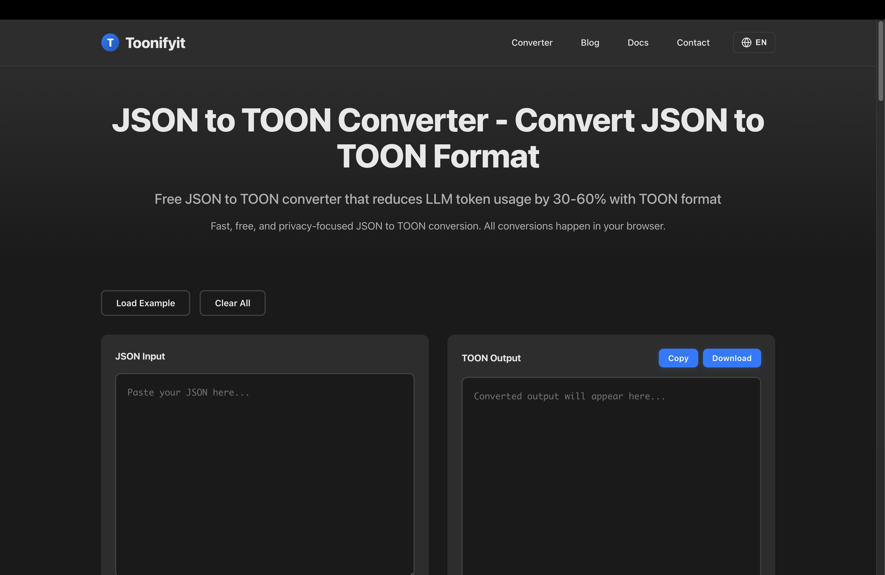 Toonifyit - Main screenshot showing features and interface