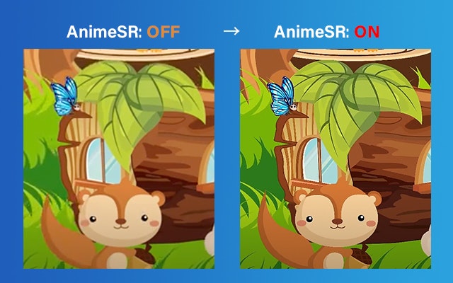 애니메이션 - Animesr은 애니메이션을 향상시키기위한 브라우저 확장입니다 미디어 4