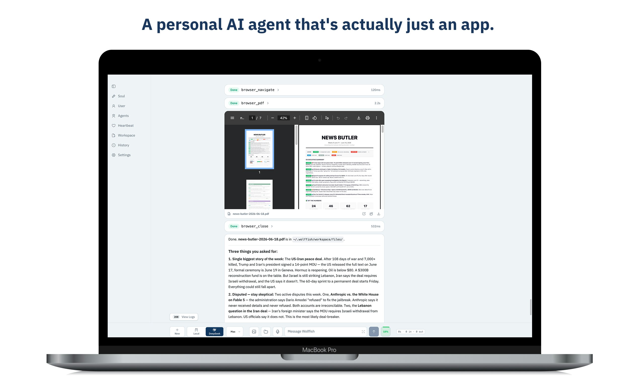 Wolffish: Personal AI Agent For Everyone gallery image