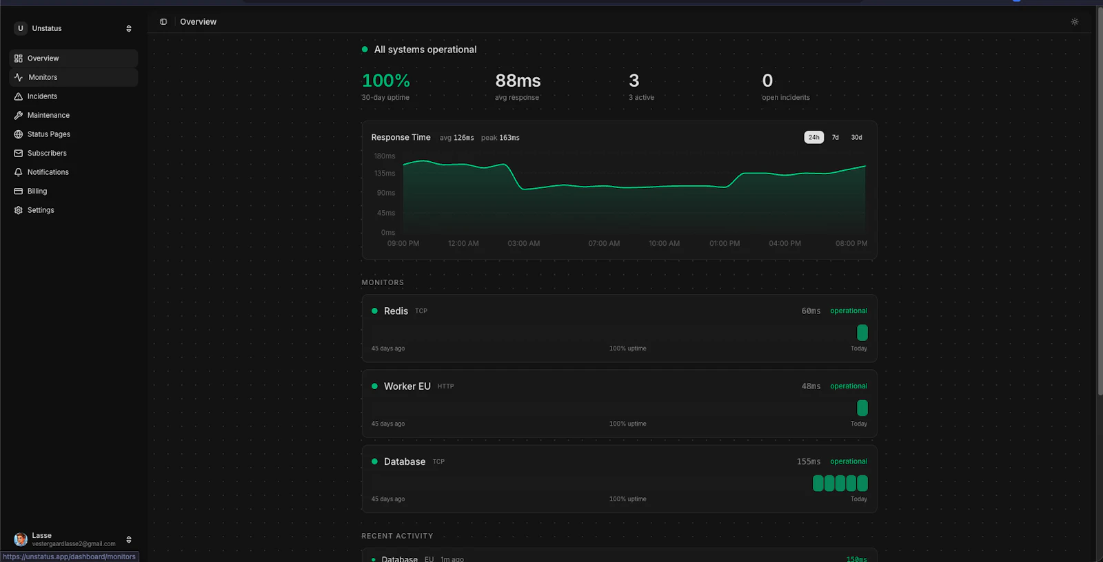 Unstatus screenshot 1