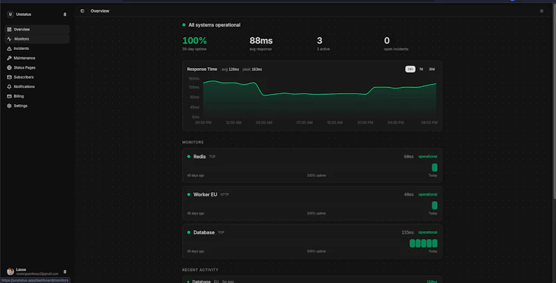 Unstatus screenshot 1