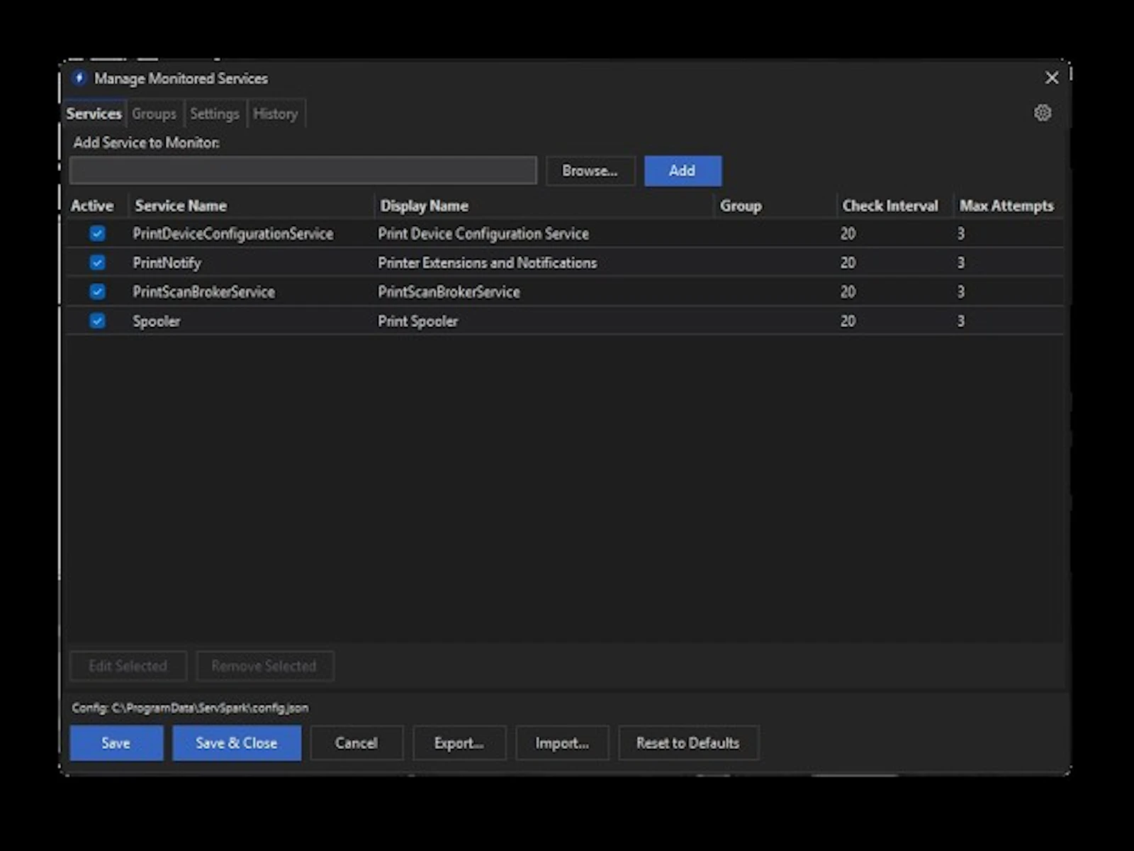 ServSpark Monitor screenshot 1 (video preview)