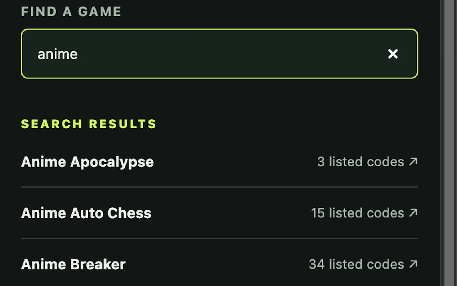 Game Code Finder screenshot 1