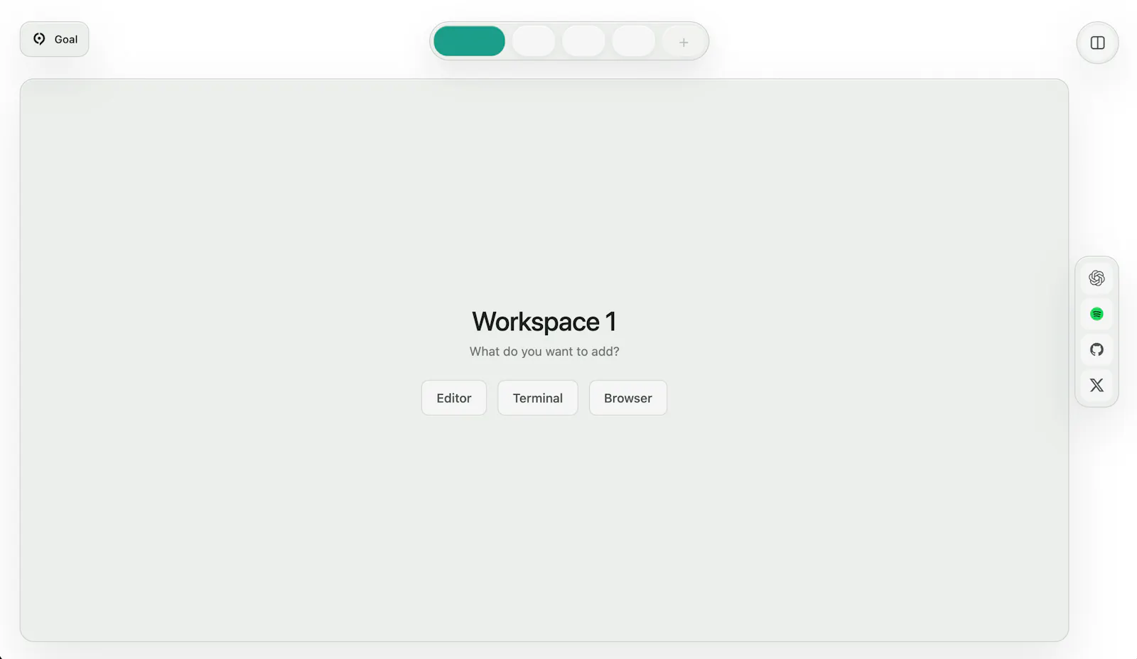 Goal — one workspace. screenshot 3