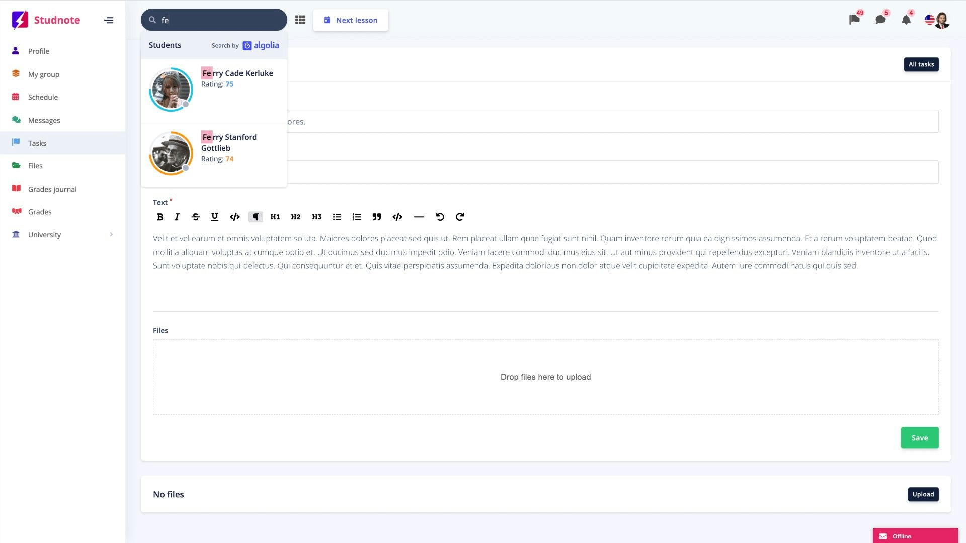 Studnote gallery image