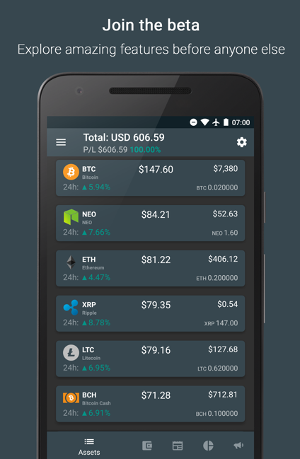 Bitsnapp Crypto Portfolio - Cryptocurrency tracker gallery image