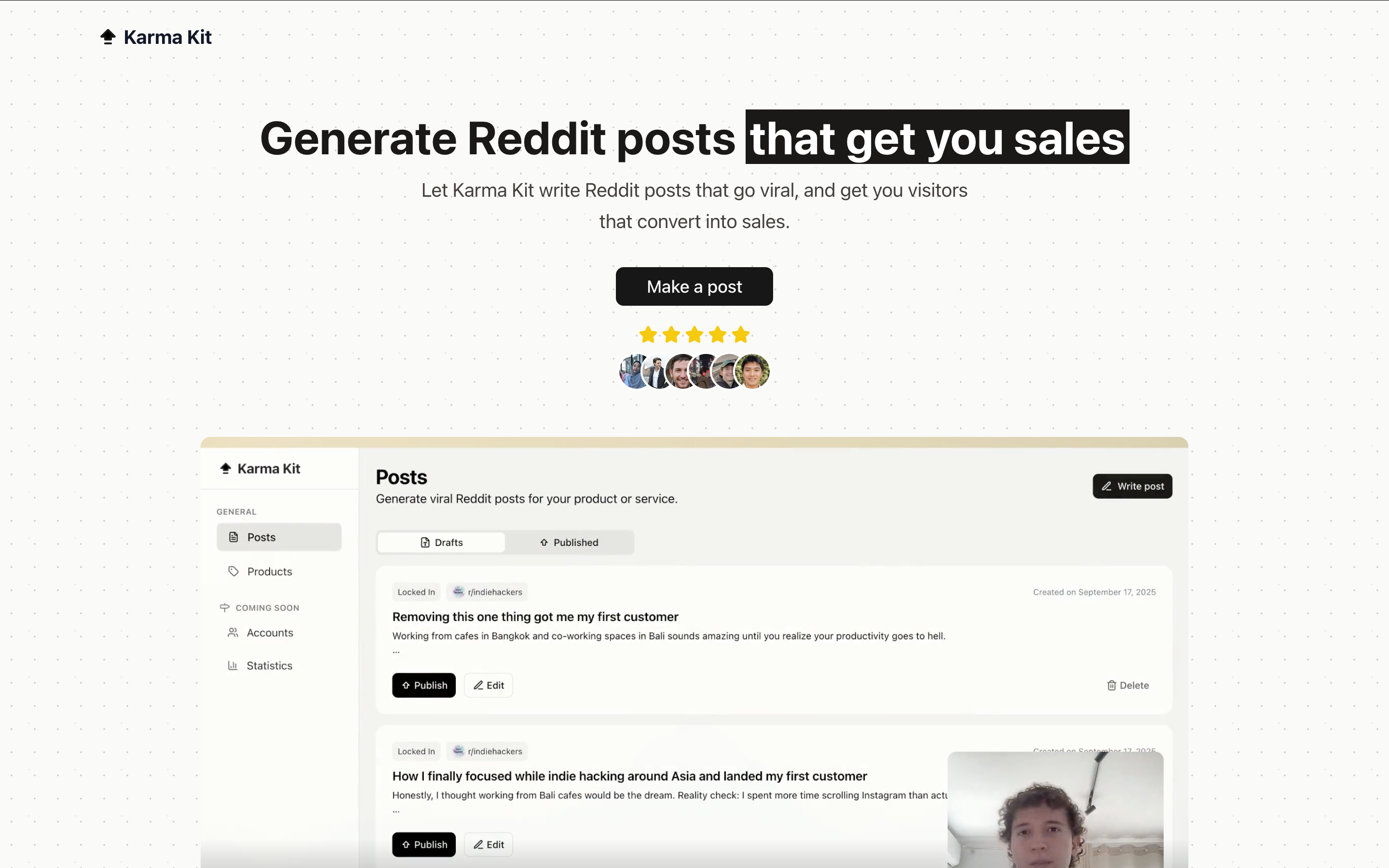 Karma Kit - Write Viral Reddit Posts with AI media 2