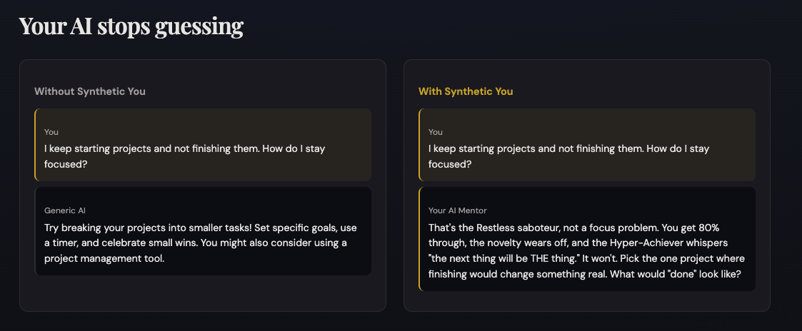 Synthetic You — AI Calibrated to You gallery image