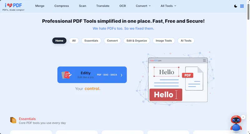IhatePDF screenshot 1