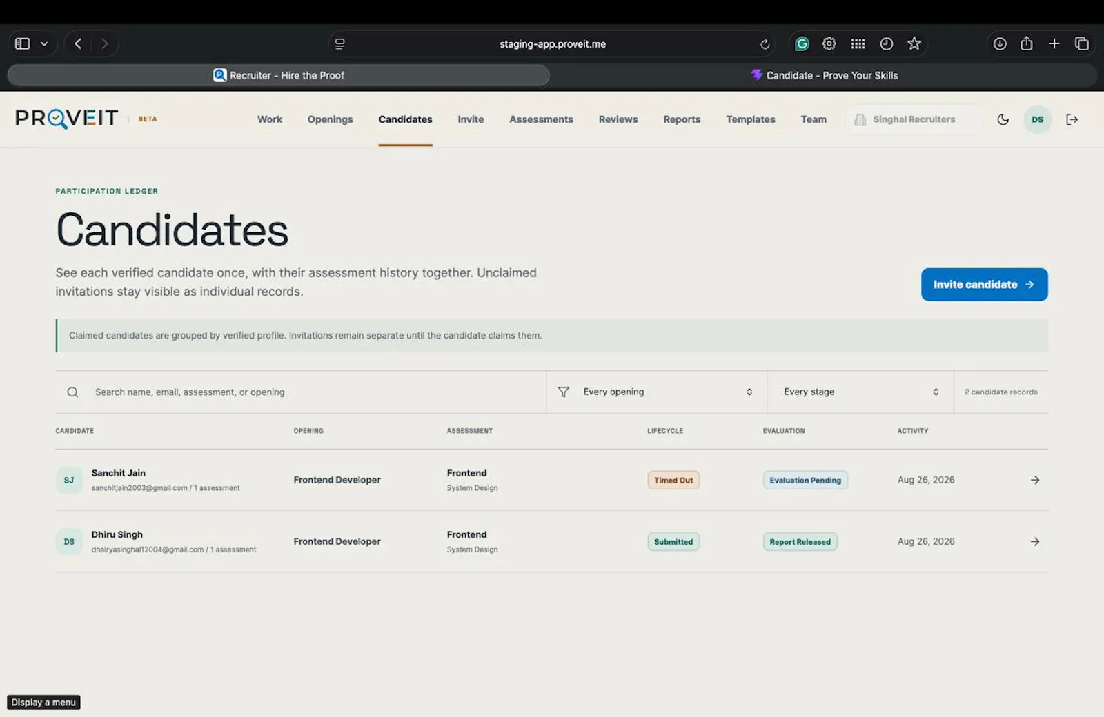 ProveIt Hiring Innovations Inc. screenshot 5
