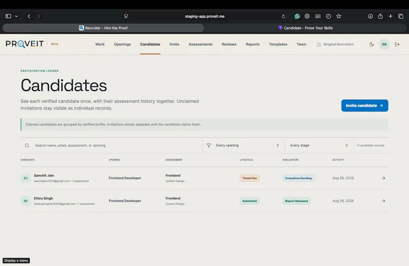 ProveIt Hiring Innovations Inc. screenshot 5