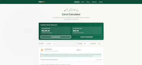 Zakat Calculator - Free Islamic Tool gallery image