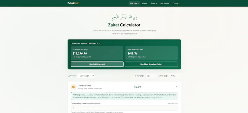 Zakat Calculator - Free Islamic Tool screenshot 2