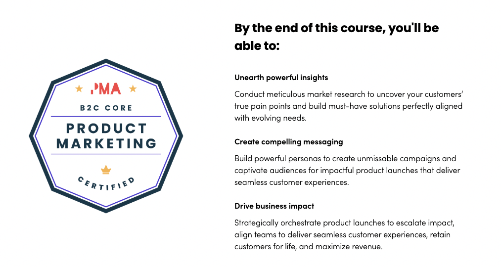 Product Marketing Certified: B2C Core - The only certification dedicated to B2C Product Marketing. media 2